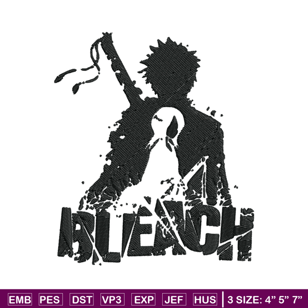 Kurosaki Ichigo Embroidery Design, Bleach Embroidery, Embroidery File, Anime Embroidery,Anime shirt, Digital download.jpg