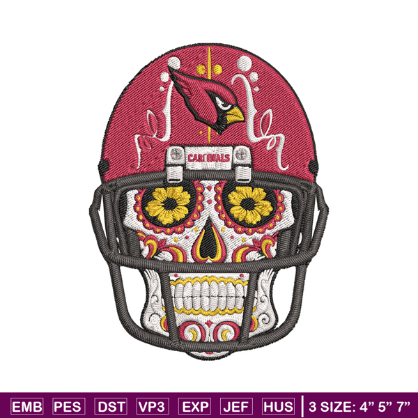 Skull Helmet Arizona Cardinals embroidery design, Arizona Cardinals embroidery, NFL embroidery, logo sport embroidery..jpg