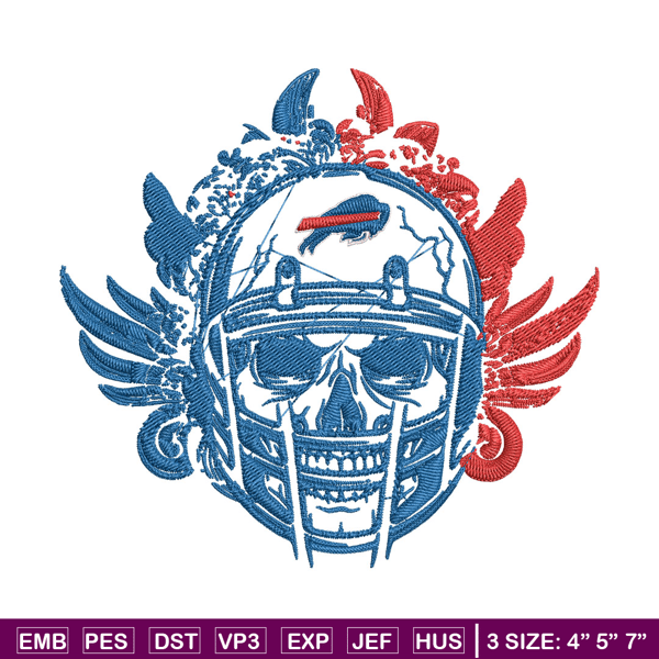 Skull Helmet Buffalo Bills embroidery design, Bills embroidery, NFL embroidery, logo sport embroidery, embroidery design.jpg