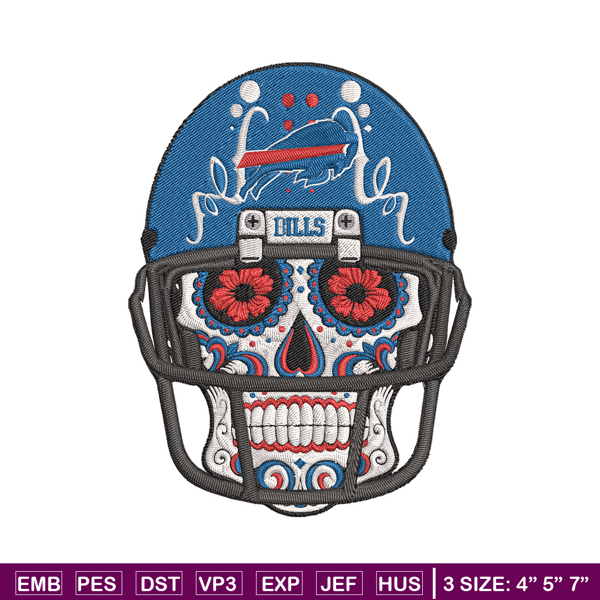 Skull Helmet Buffalo Bills embroidery design, Bills embroidery, NFL embroidery, sport embroidery, embroidery design..jpg