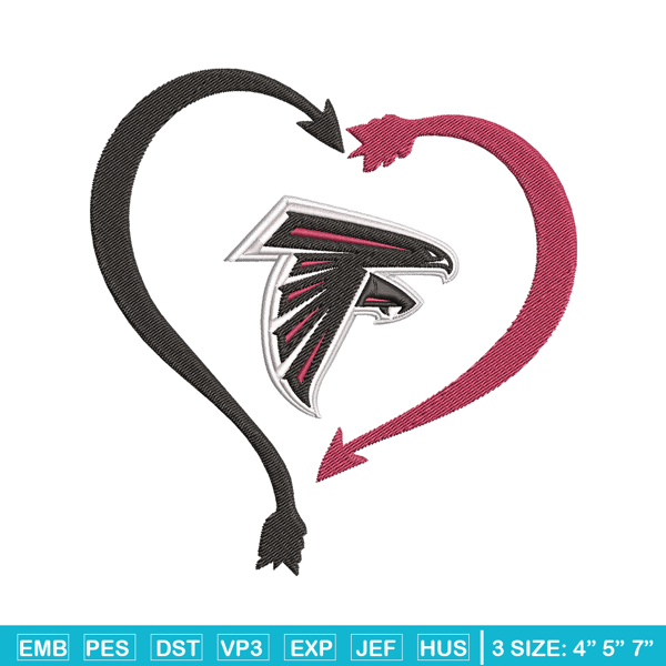 Atlanta Falcons Heart embroidery design, Falcons embroidery, NFL embroidery, logo sport embroidery, embroidery design..jpg