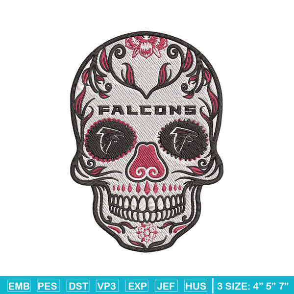 Atlanta Falcons Skull embroidery design, Falcons embroidery, NFL embroidery, logo sport embroidery, embroidery design..jpg