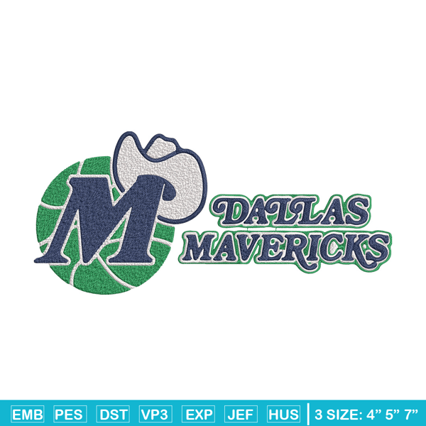 Dallas Mavericks logo embroidery design, NBA embroidery, Sport embroidery, Embroidery design, Logo sport embroidery.jpg