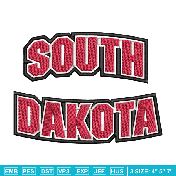 South Dakota Coyotes logo embroidery design, NCAA embroidery, Embroidery design,Logo sport embroidery,Sport embroidery.jpg