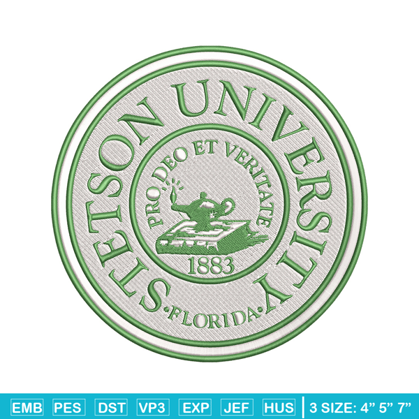 Stetson University logo embroidery design, NCAA embroidery, Sport embroidery,Logo sport embroidery,Embroidery design.jpg
