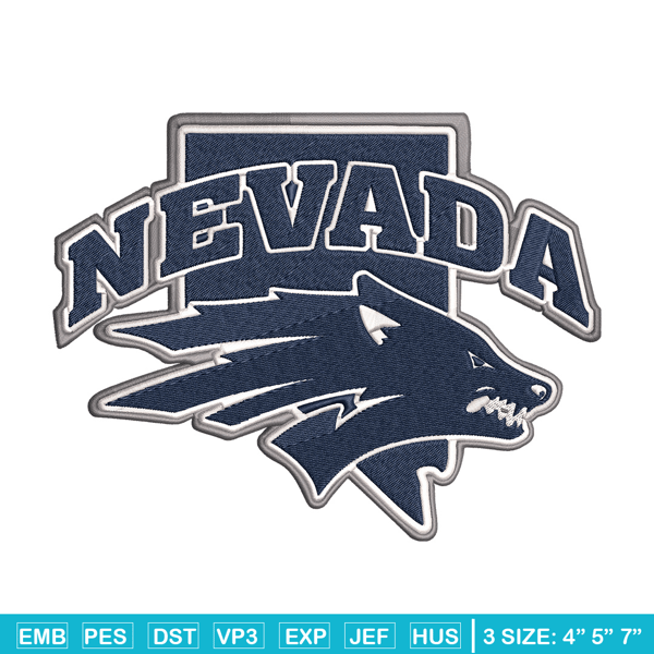 University of Nevada logo embroidery design, NCAA embroidery, Embroidery design, Logo sport embroidery, Sport embroidery.jpg