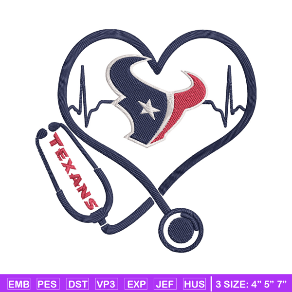 Stethoscope Houston Texans embroidery design, Texans embroidery, NFL embroidery, sport embroidery, embroidery design..jpg