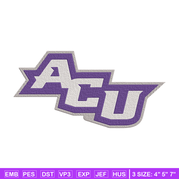 Abilene Christian logo embroidery design, NCAA embroidery, Sport embroidery, Embroidery design ,Logo sport embroidery..jpg