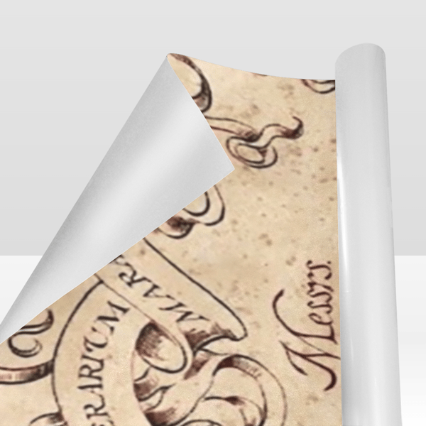 Marauders Map Harry Potter Gift Wrapping Paper 1.png