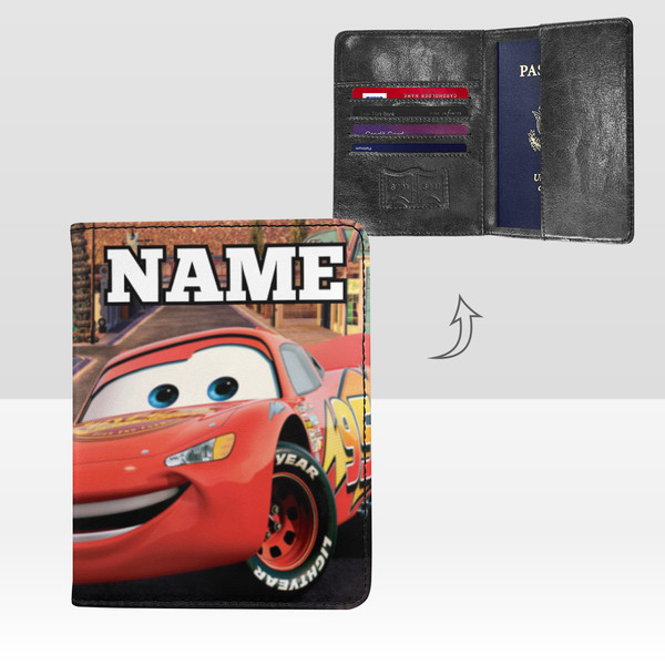 Lightning McQueen Cars Passport Cover Custom NAME.png