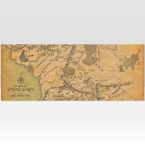 Middle Earth Map Gift Wrapping Paper.png