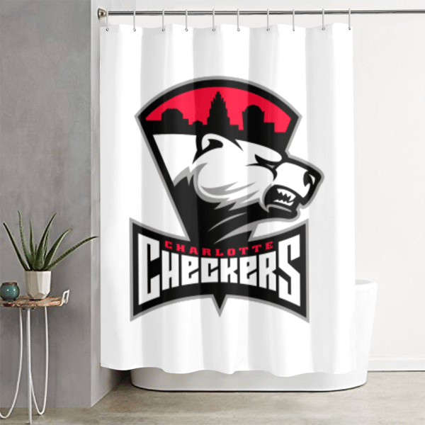 Charlotte Checkers Shower Curtain.png