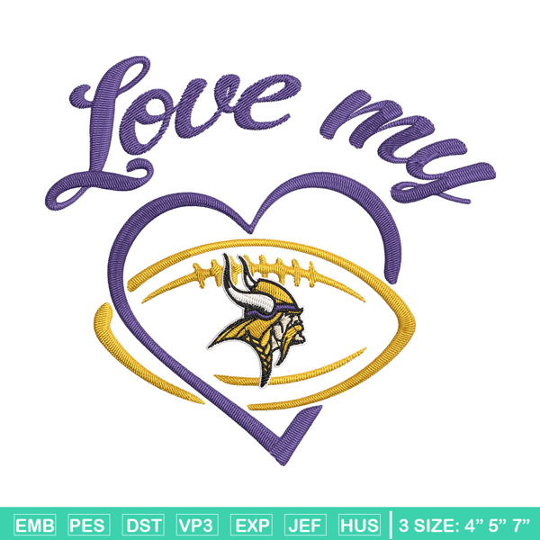 Love My Minnesota Vikings embroidery design, Minnesota Vikings embroidery, NFL embroidery, logo sport embroidery..jpg