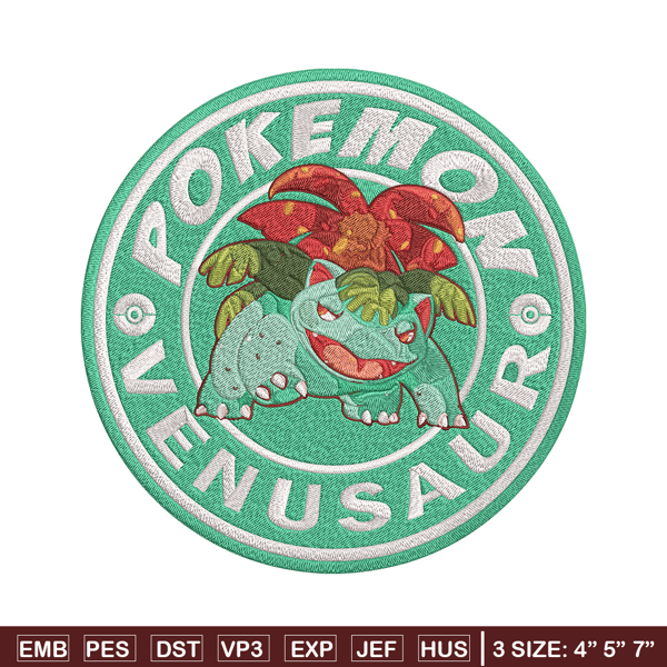 Bulbasaur poster Embroidery Design, Pokemon Embroidery, Embroidery File, Anime Embroidery, Anime shirt, Digital download.jpg