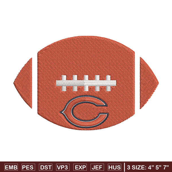 Chicago Bears Ball embroidery design, Chicago Bears embroidery, NFL embroidery, sport embroidery, embroidery design..jpg