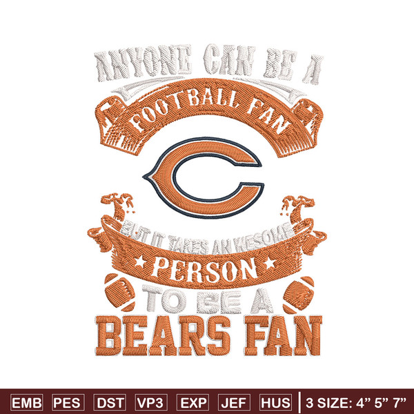 Chicago Bears Fan embroidery design, Chicago Bears embroidery, NFL embroidery, sport embroidery, embroidery design..jpg
