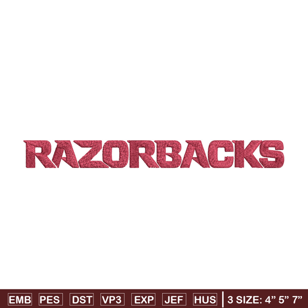 Razorbacks Logo embroidery design, Logo embroidery, Sport embroidery, logo sport embroidery, Embroidery design.jpg