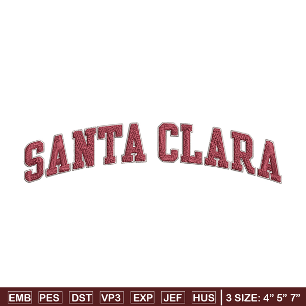 Santa Clara Broncos logo embroidery design, NCAA embroidery, Sport embroidery, logo sport embroidery, Embroidery design.jpg