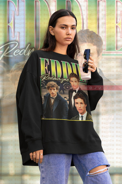 RETRO EDDIE REDMAYNE Sweatshirt, Eddie Redmayne Vintage ,Eddie Redmayne Homage  Eddie Redmayne Fan Tees  Eddie Redmayne Retro 90s Sweater.jpg