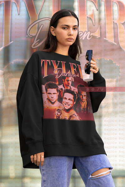 Tyler Durden Sweatshirt,Project Mayhem Brad Pitt Tyler Durden Sweater  Tyler Durden Bootleg Shirt, Tyler Durden Homage FIght Sweatshirt-1.jpg