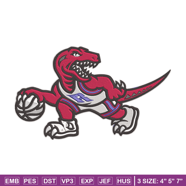 Toronto Raptors mascot embroidery design, NBA embroidery, Sport embroidery, Embroidery design, Logo sport embroidery.jpg