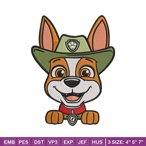 Tracker dog Embroidery Design, Paw patrol Embroidery, Embroidery File, Anime Embroidery, Anime shirt, Digital download..jpg