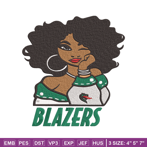 UAB Blazers girl embroidery design, NCAA embroidery, Embroidery design,Logo sport embroidery,Sport embroidery.jpg