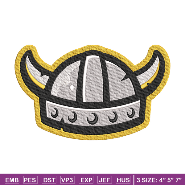 Viking helmet logo embroidery design, NCAA embroidery, Sport embroidery, logo sport embroidery, Embroidery design.jpg
