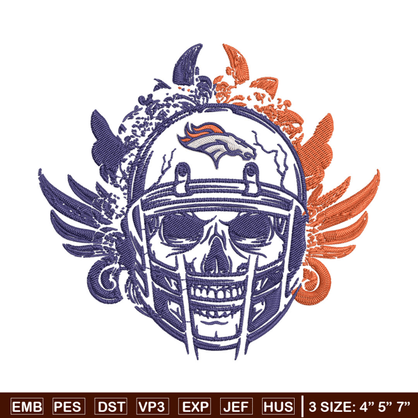 Denver Broncos Skull Helmet embroidery design, Broncos embroidery, NFL embroidery, sport embroidery, embroidery design..jpg