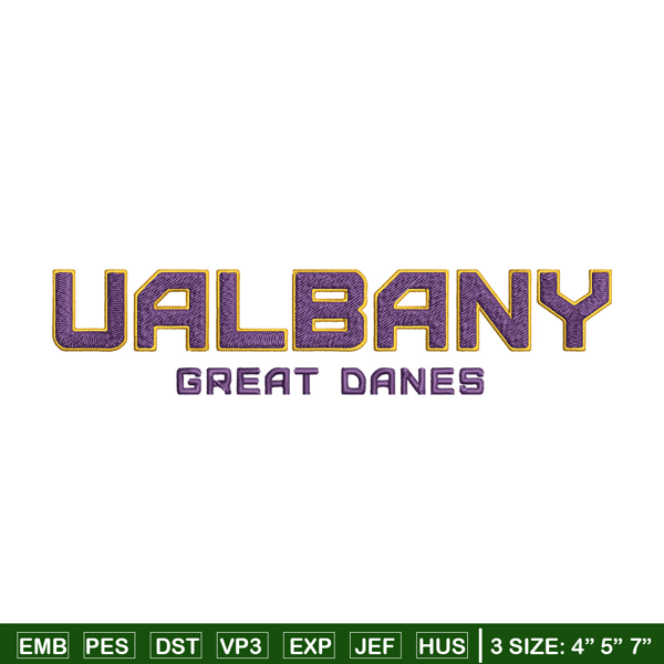 Albany Great Danes Logo embroidery design, NCAA embroidery, Sport embroidery, logo sport embroidery,Embroidery design.jpg