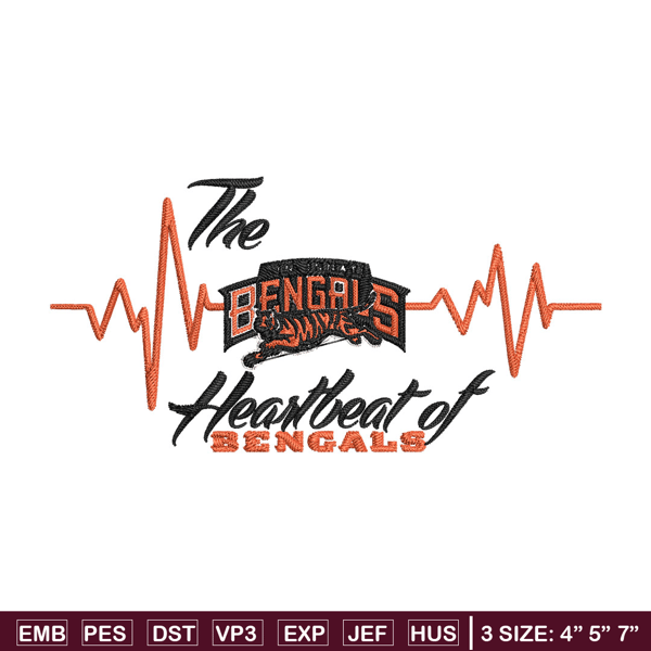 The heartbeat of Cincinnati Bengals embroidery design, Cincinnati Bengals embroidery, NFL embroidery, sport embroidery.jpg