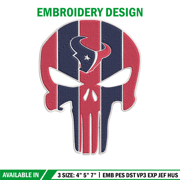 Skull Houston Texans embroidery design, Houston Texans embroidery, NFL embroidery, sport embroidery, embroidery design.jpg