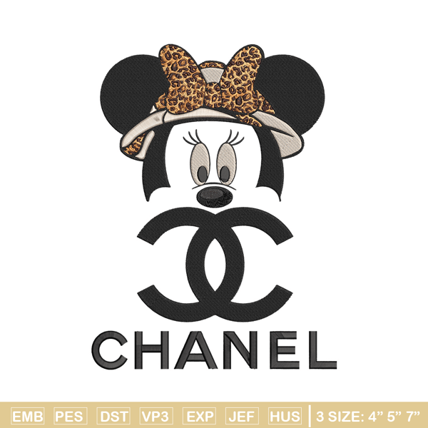 Chanel minnie Embroidery Design, Mickey Embroidery, Embroidery File, Chanel Embroidery, Anime shirt, Digital download.jpg