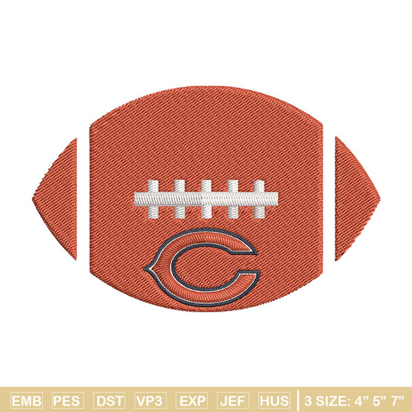 Chicago Bears Ball embroidery design, Chicago Bears embroidery, NFL embroidery, sport embroidery, embroidery design..jpg