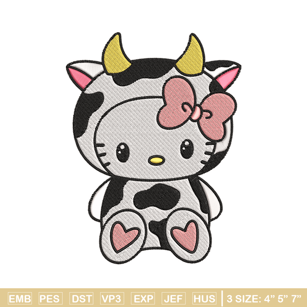 Cow Hello Kitty Embroidery Design, Hello Kitty Embroidery, Embroidery File, Cartoon shirt, Digital download..jpg