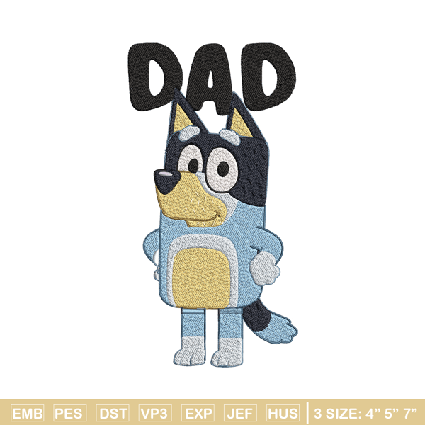 Dad bluey Embroidery, Bluey Cartoon Embroidery, cartoon Embroidery, Embroidery File, cartoon shirt, digital download.jpg