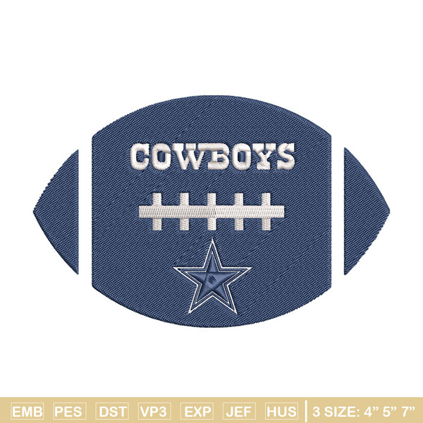 Dallas Cowboys Ball embroidery design, Dallas Cowboys embroidery, NFL embroidery, sport embroidery, embroidery design..jpg