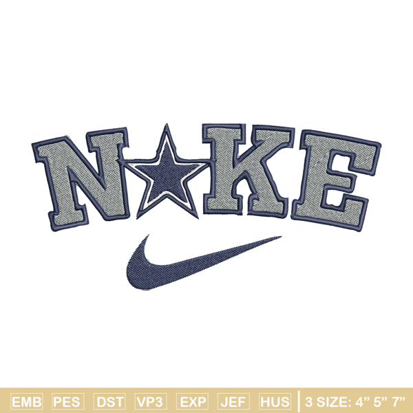 Dallas Cowboys embroidery design, NFL embroidery, Nike design, Embroidery file,Embroidery shirt, Digital download.jpg