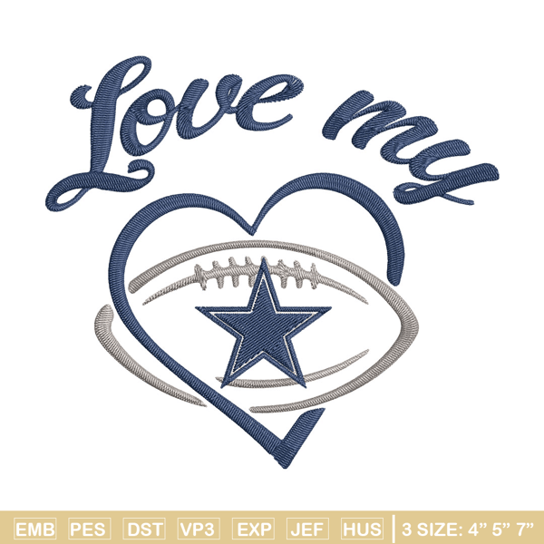 Dallas Cowboys Love My embroidery design, Dallas Cowboys embroidery, NFL embroidery, sport embroidery, embroidery design.jpg