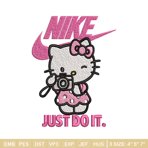 Hello kitty Nike Embroidery design, hello kitty cartoon, Embroidery, Nike design, Embroidery file, Instant download.jpg