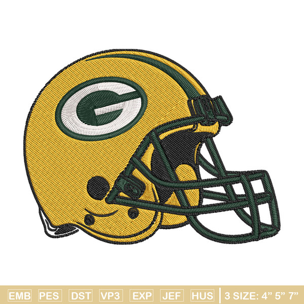 Helmet Green Bay Packers embroidery design, Green Bay Packers embroidery, NFL embroidery, logo sport embroidery..jpg