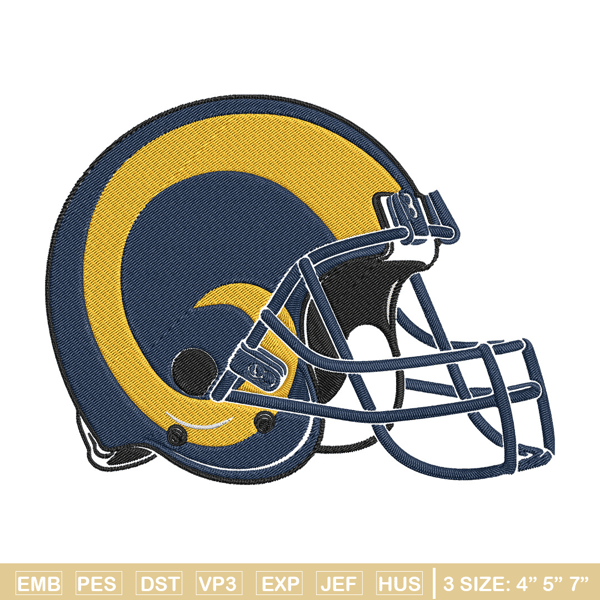 Helmet Los Angeles Rams embroidery design, Rams embroidery, NFL embroidery, logo sport embroidery, embroidery design. (2).jpg