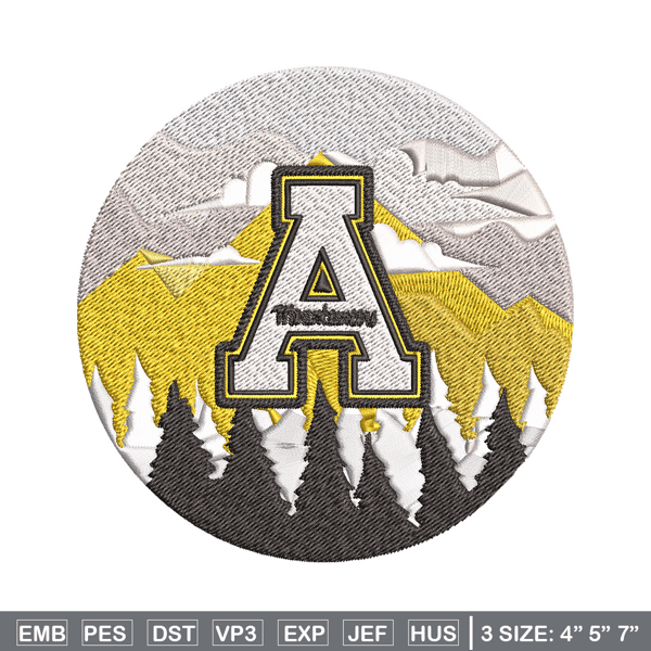 Appalachian State logo embroidery design, NCAA embroidery, Embroidery design, Logo sport embroidery, Sport embroidery..jpg
