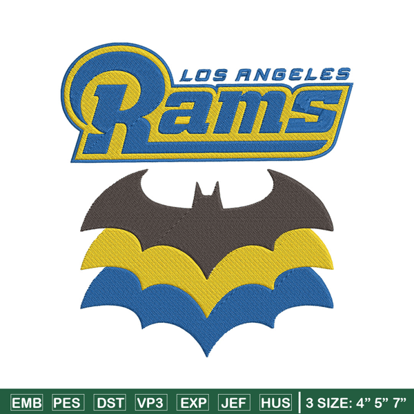 Los Angeles Rams Batman Symbol embroidery design, Rams embroidery, NFL embroidery, sport embroidery, embroidery design.jpg