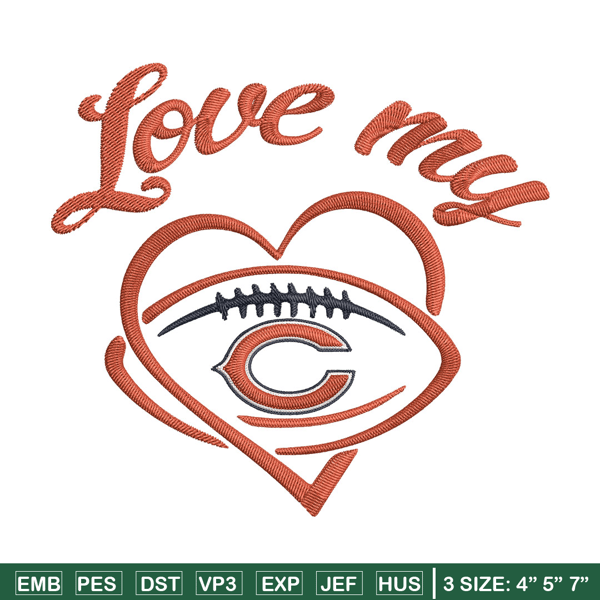 Love My Chicago Bears embroidery design, Chicago Bears embroidery, NFL embroidery, sport embroidery, embroidery design..jpg