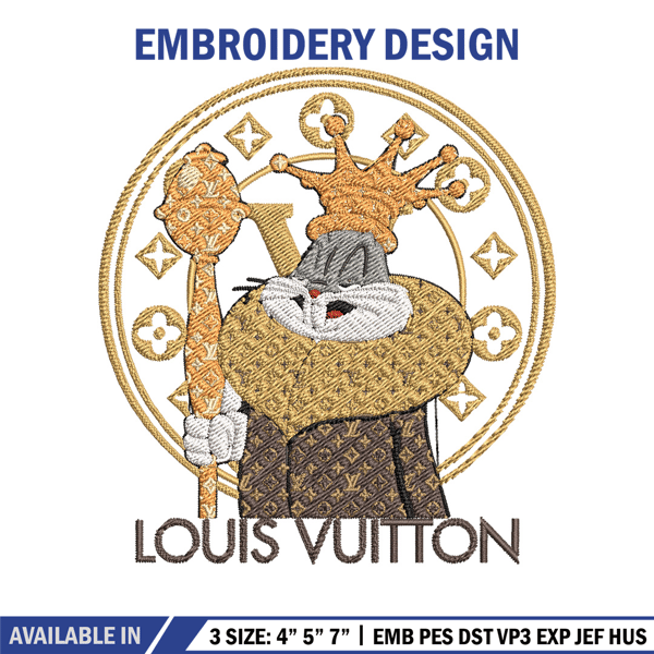 Bunny cartoon lv Embroidery Design, Lv Embroidery, Embroidery File, Brand Embroidery, Logo shirt, Digital download.jpg