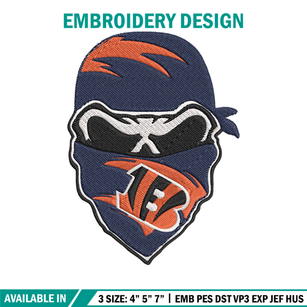 Cincinnati Bengals Skull embroidery design, Bengals embroidery, NFL embroidery, logo sport embroidery, embroidery design.jpg