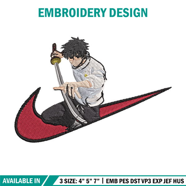 Yuuta x nike Embroidery Design, Jujutsu Embroidery, Embroidery File, Nike Embroidery, Anime shirt, Digital download.jpg