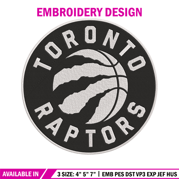 Toronto Raptors logo embroidery design,NBA embroidery, Sport embroidery, Embroidery design, Logo sport embroidery.jpg