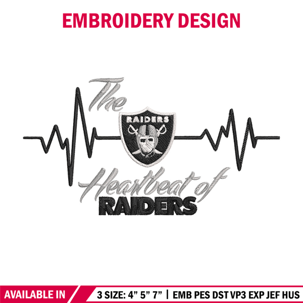 The heartbeat of Las Vegas Raiders embroidery design, Las Vegas Raiders embroidery, NFL embroidery, sport embroidery..jpg